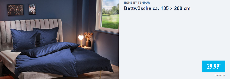 ALDI Bettwäsche HOME BY TEMPUR ab 14. Februar 2022 ALDI Bettwäsche HOME BY TEMPUR ab 14. Februar 2022