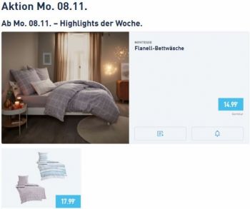 ALDI Flanell Bettwäsche im November 2021